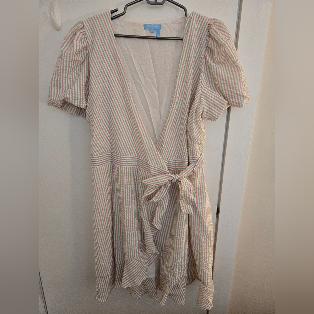 Draper James RSVP Striped Midi Wrap Dress